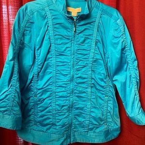 Laura Ashley-Blue Ruffle NWT zipper, Large‎